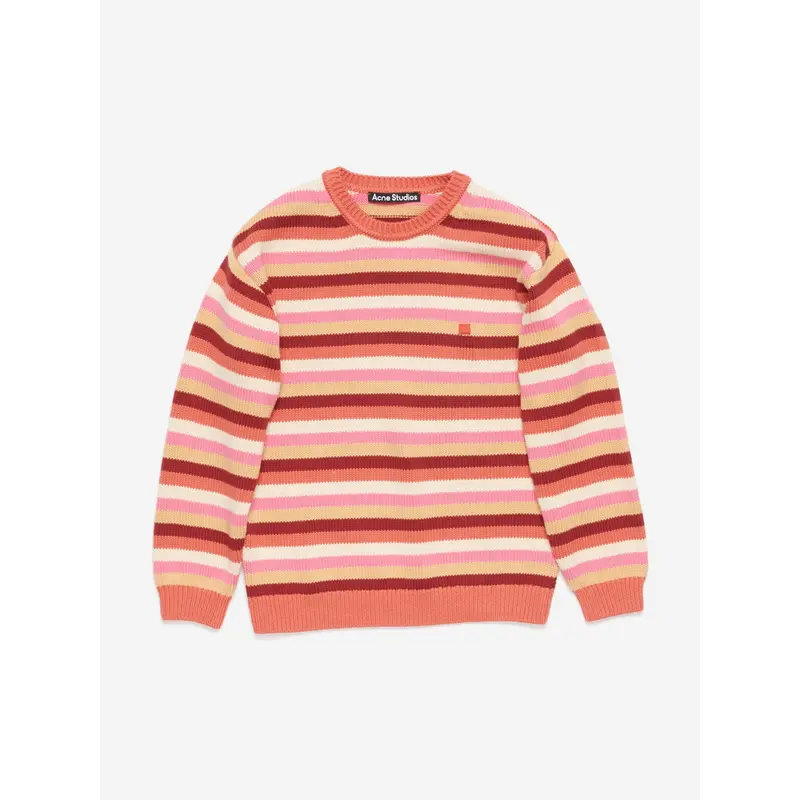 Acne Studios Kids Striped Knitted Jumper in Multicolour