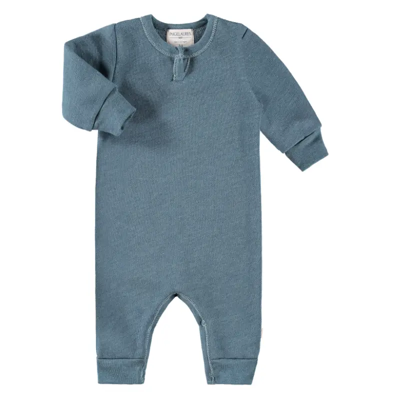Eco-Fleece Sweatshirt Henley Romper