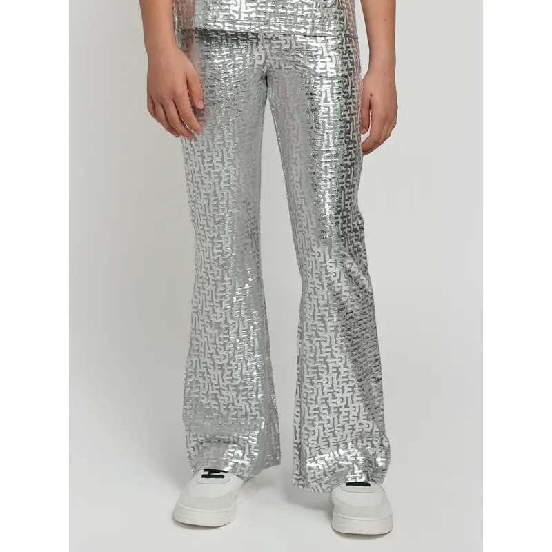 Diesel Girls Pendyx Branded Trousers in Silver