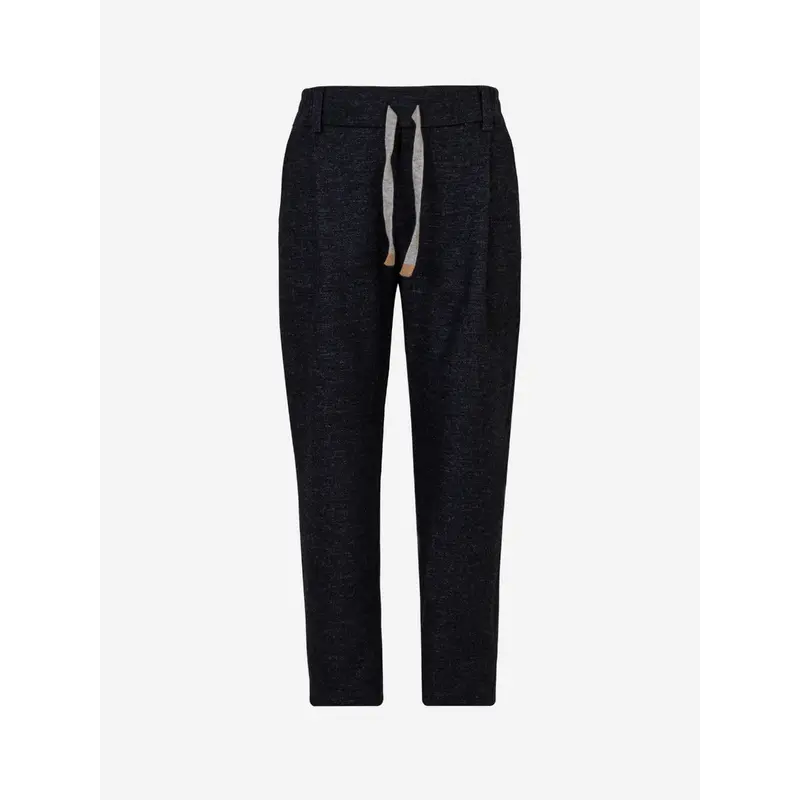 Eleventy Boys Wool Trousers in Navy