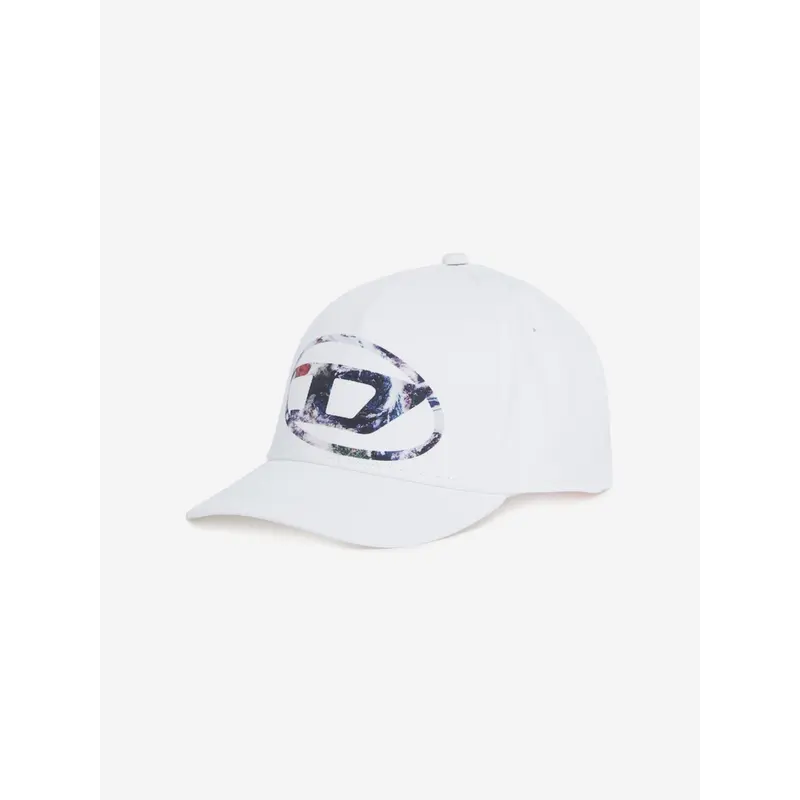 Diesel Kids Oval D Logo Cap in White