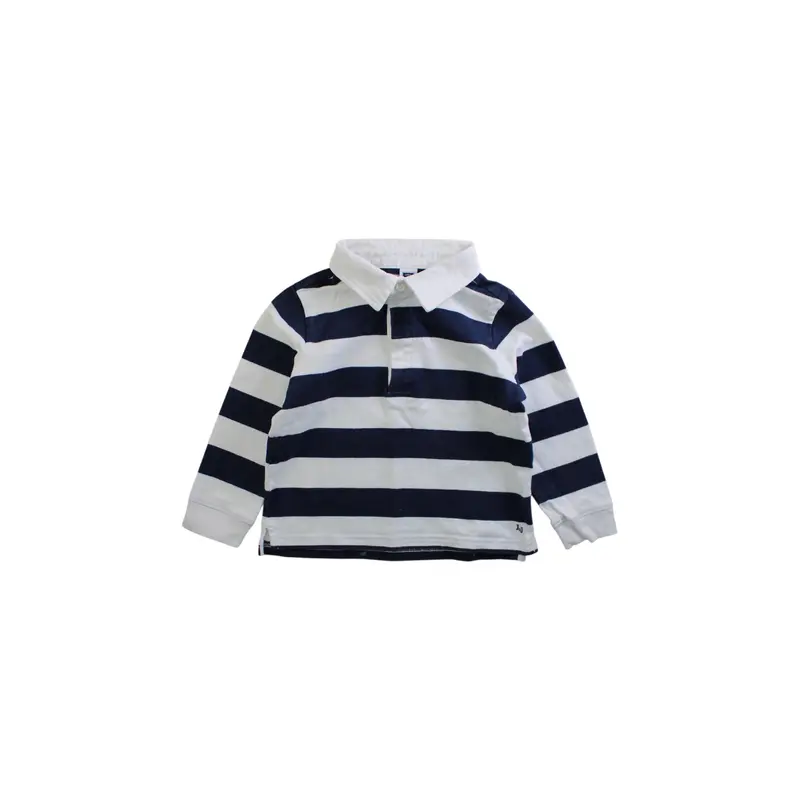 Janie & Jack Striped Long Sleeve Polo 2T