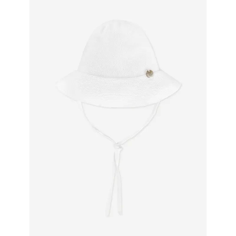 Paz Rodriguez Baby Girls Cotton Hat in White