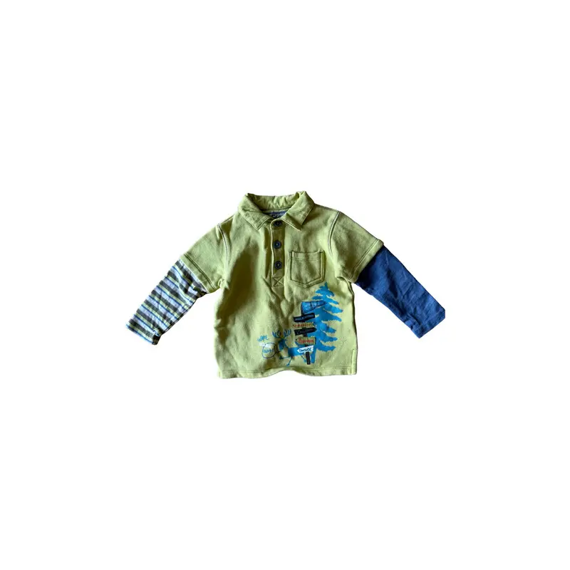 La Compagnie des Petits Long Sleeve Polo 6-12M