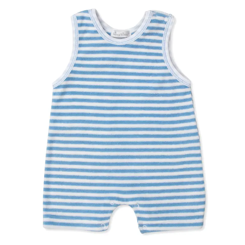 Cabana Terry Stripes - Terry Slvless Play STR-Stone Harbor