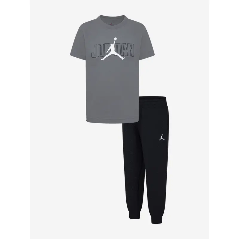 Jordan Boys MJ Sneaker School Pant Set in Black