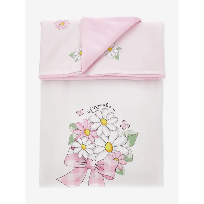 Monnalisa Baby Girls Bouquet Print Blanket in Pink (90cm)