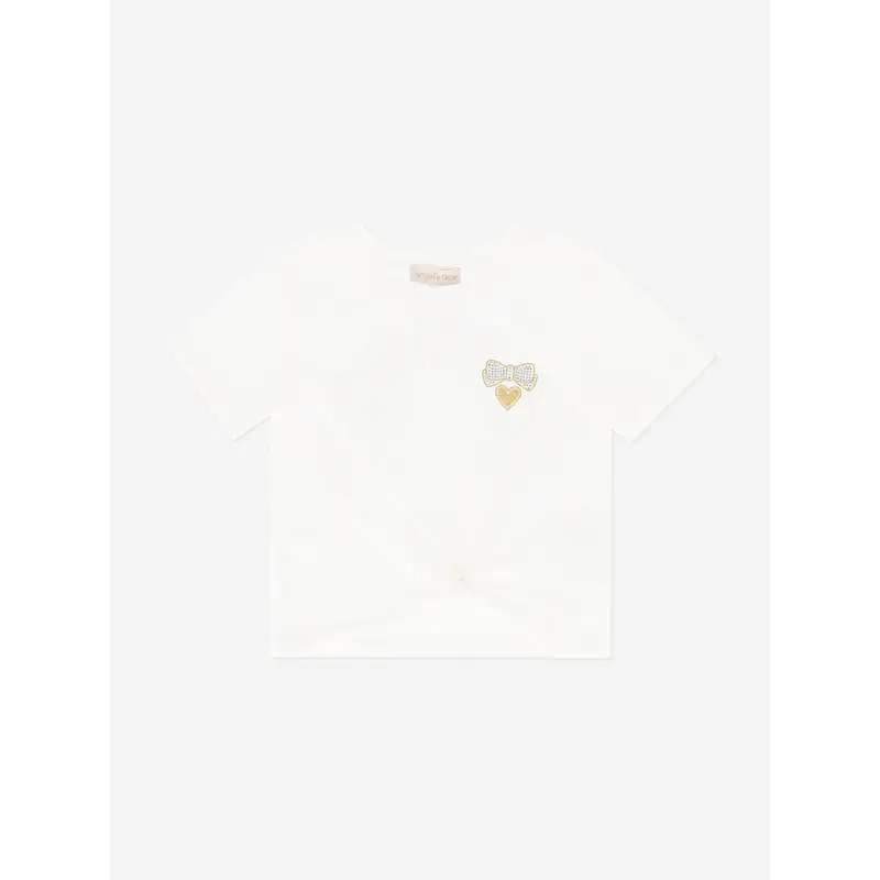Angels Face Girls Amelia Wings Printed T-Shirt in White