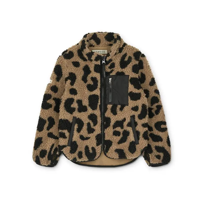 Liewood Nolan Fleece Jacket - Mega Leo / Oat Mix