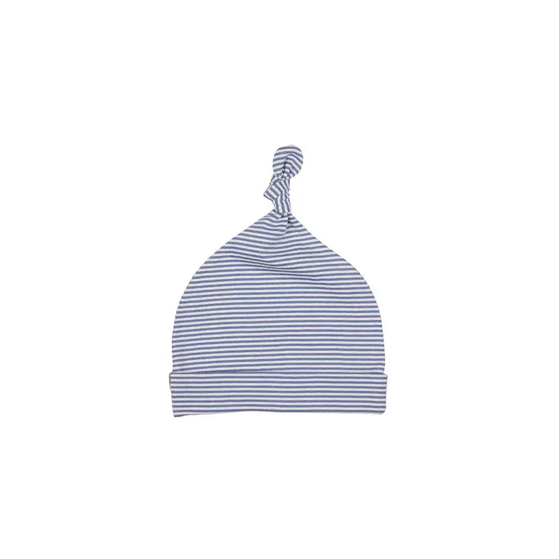 Pigeon Organics Fine Stripe Knotted Hat - Summer Blue