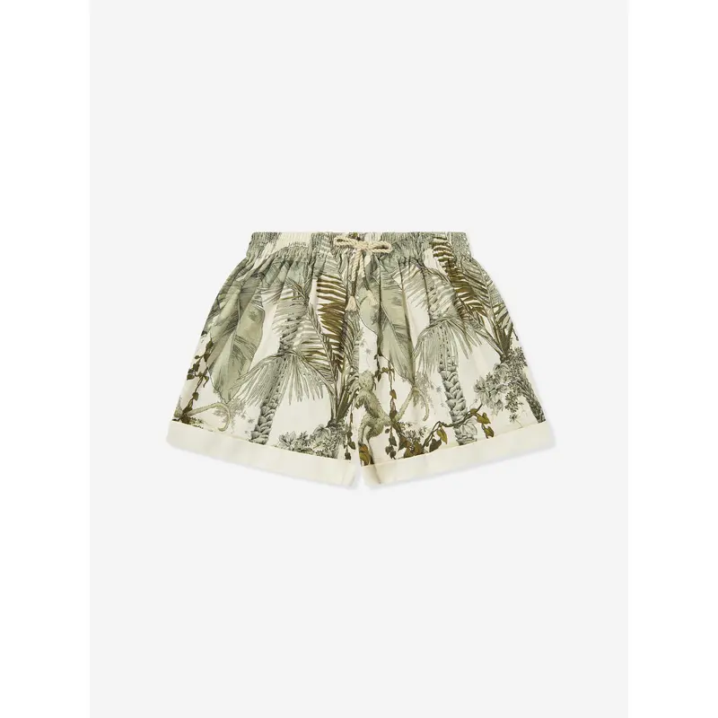 Zimmermann Girls Wylie Relaxed Shorts in Green