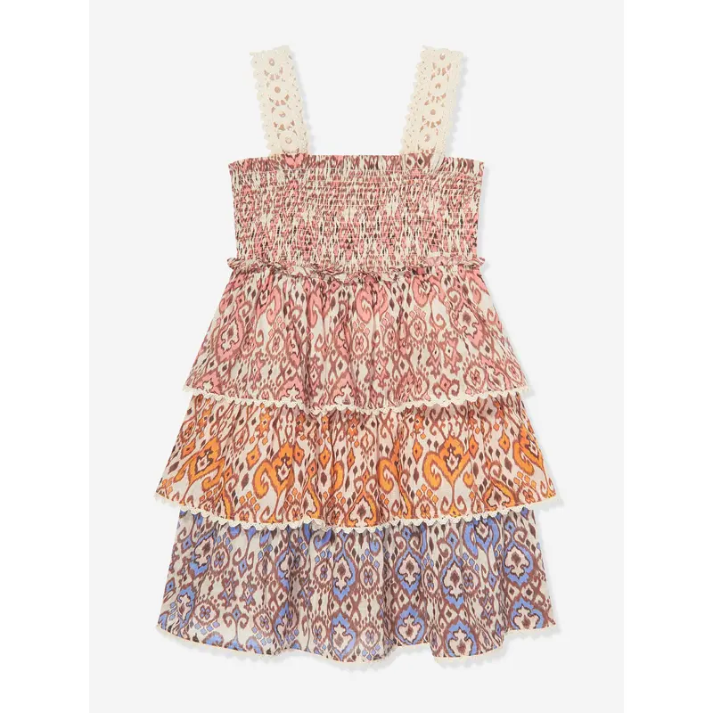 Zimmermann Girls Wylie Tiered Dress in Multicolour