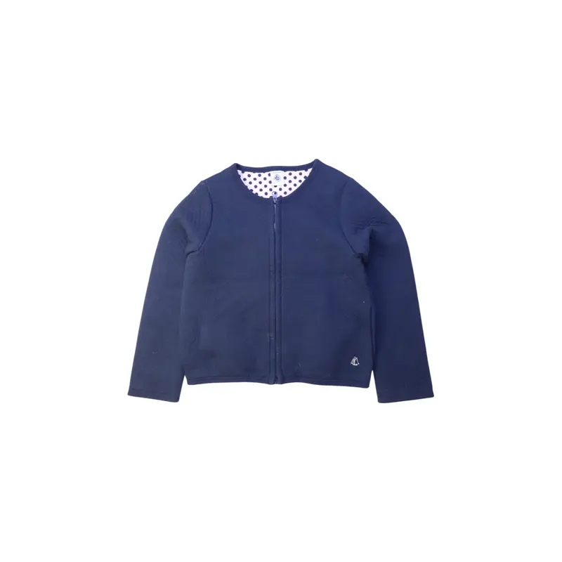 Petit Bateau Fleece Zippered Sweatshirt 6T