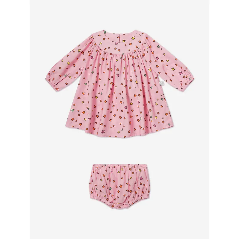 Stella McCartney Baby Girls Star Dress with Knickers in Pink