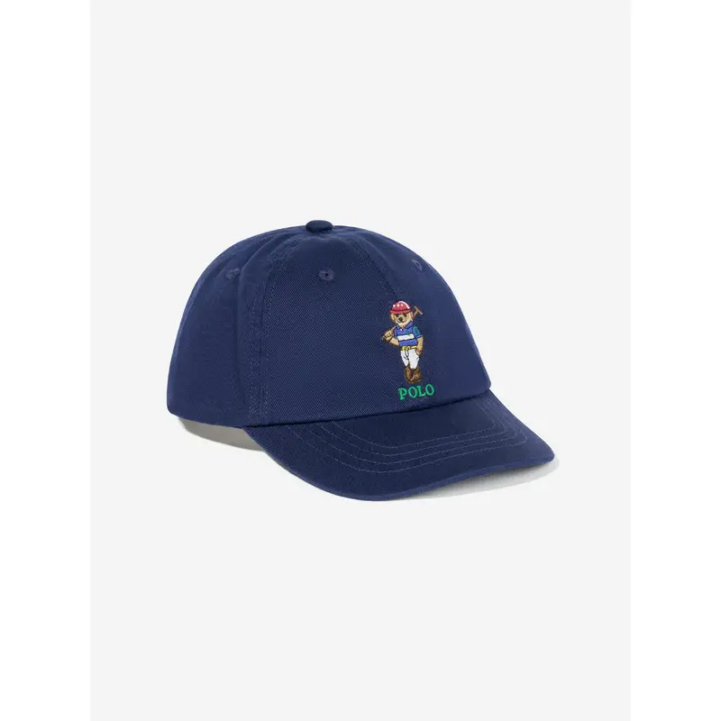 Ralph Lauren Boys Polo Bear Cap in Navy