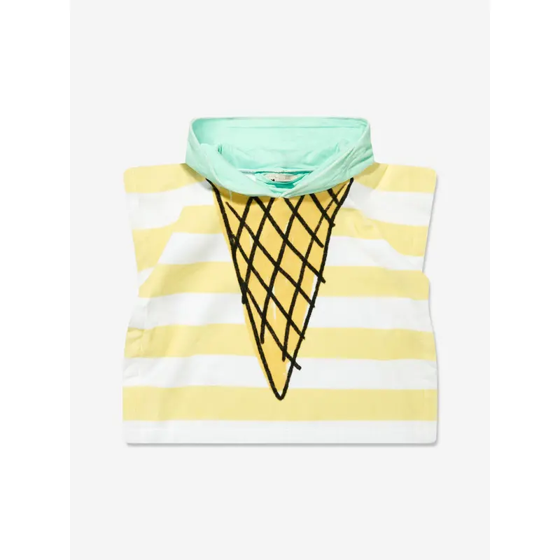 Baby Ice Cream Graphic Hooded Towel in Multicolour