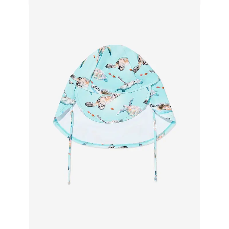 Molo Boys Nando Turtles Sun Hat in Blue (UPF50+)