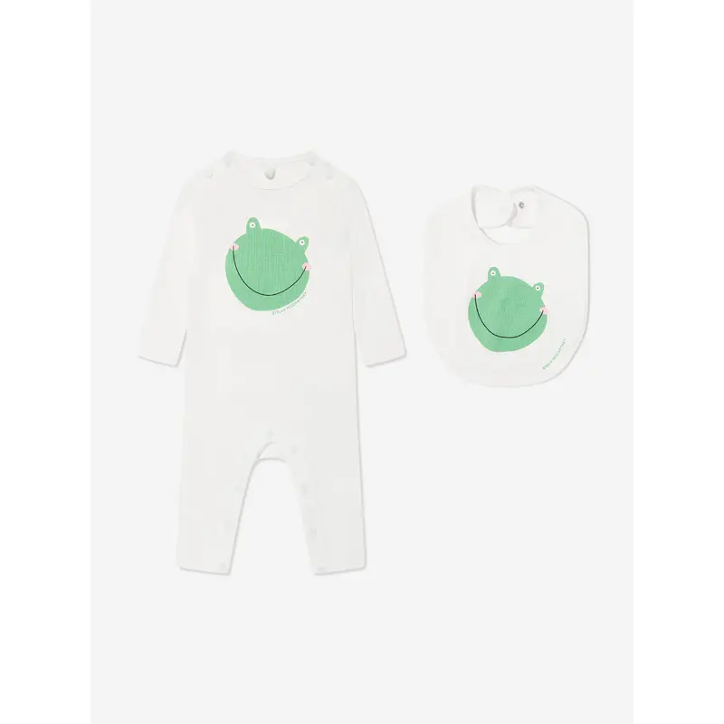 Stella McCartney Baby Boys Frog Romper Set in Ivory