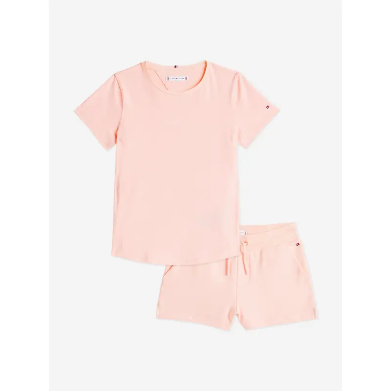 Tommy Hilfiger Girls T-Shirt and Shorts Set in Pink
