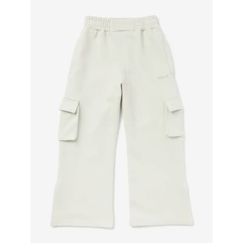 Off-White Girls Bookish Cargo Sweatpants in Grey