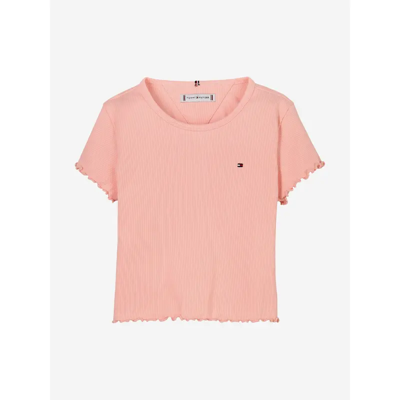 Tommy Hilfiger Girls Essential Rib Top in Pink