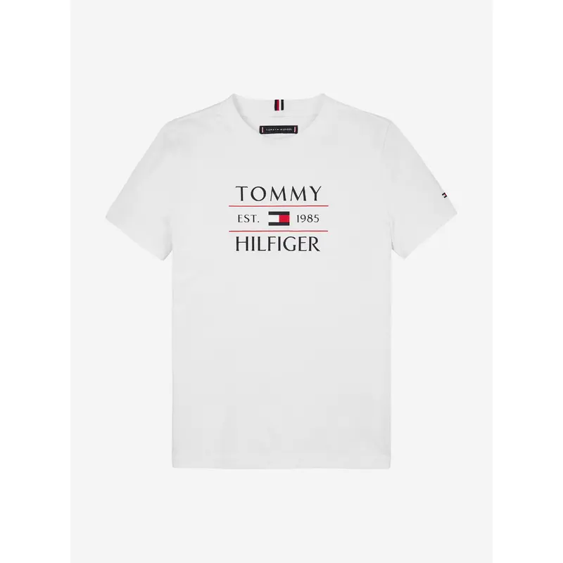Tommy Hilfiger Boys Tommy Flag T-Shirt in White