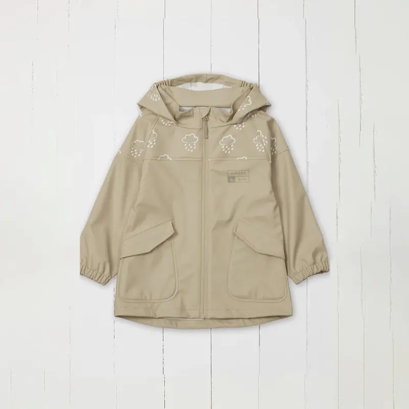Grass & Air Colour Revealing Rainster Jacket - Stone