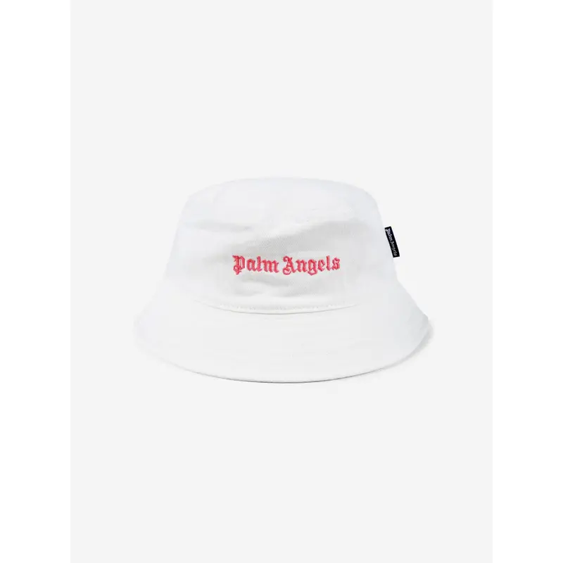 Palm Angels Girls Logo Bucket Hat in Ivory