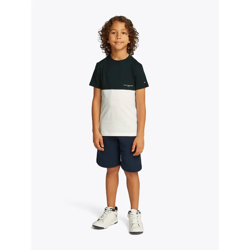 Tommy Hilfiger Boys Colourblock Short Set in Navy