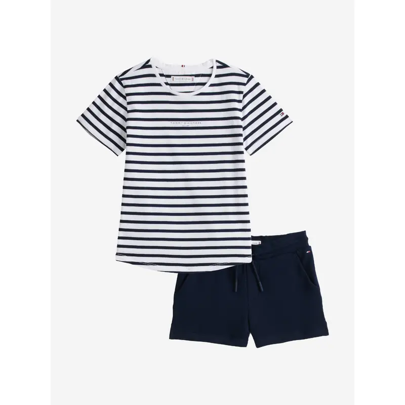 Tommy Hilfiger Girls Mini Corp T-Shirt and Shorts Set in Navy