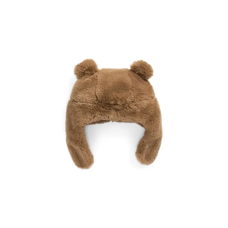 MORI Bear Faux Fur Hat - Brown