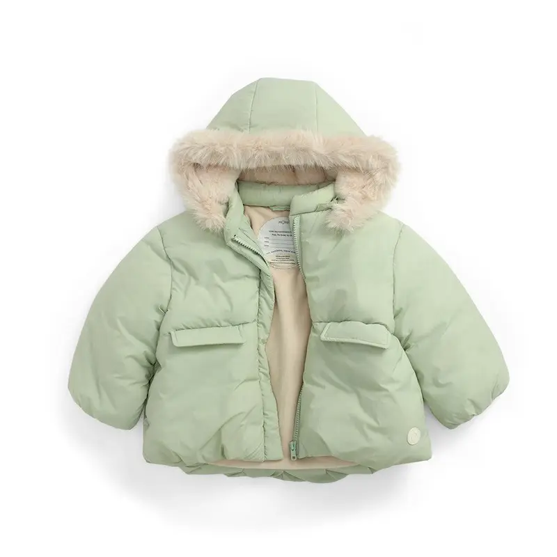 MORI Padded Coat & Detachable Hood - Sage