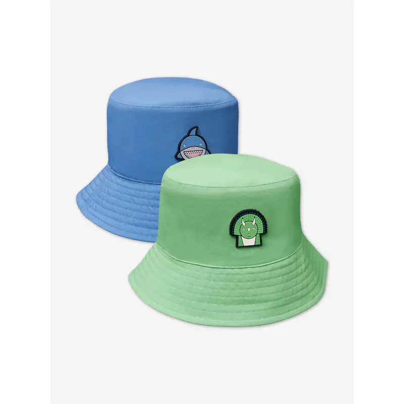 Roarsome Kids Spike The Dinosaur Reversible Bucket Hat in Multicolour