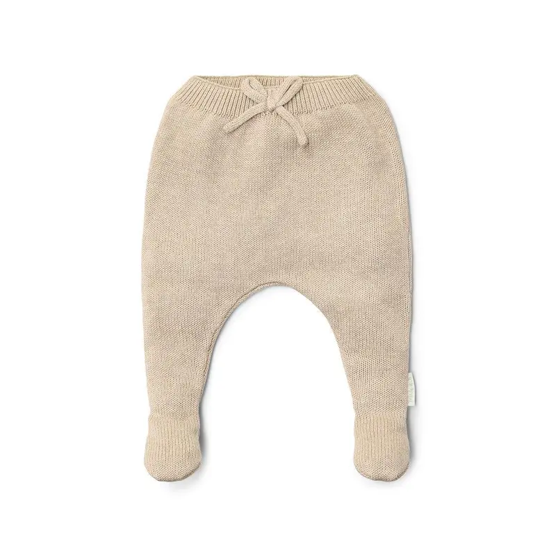 Little Dutch Knitted Trousers - Soft Beige Melee