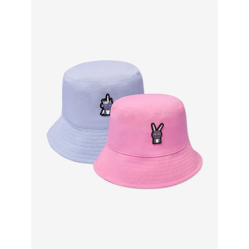 Roarsome Girls Unicorn and Bunny Reversible Bucket Hat in Multicolour
