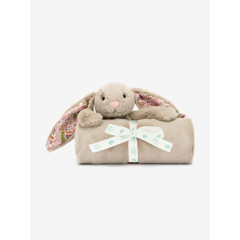 Jellycat Blossom Beige Bunny 'Petal' Blankie in Beige (70cm)