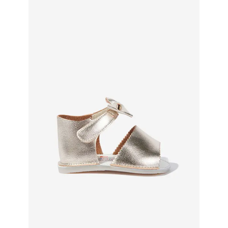 Andanines Baby Girls Bow Sandals in Gold