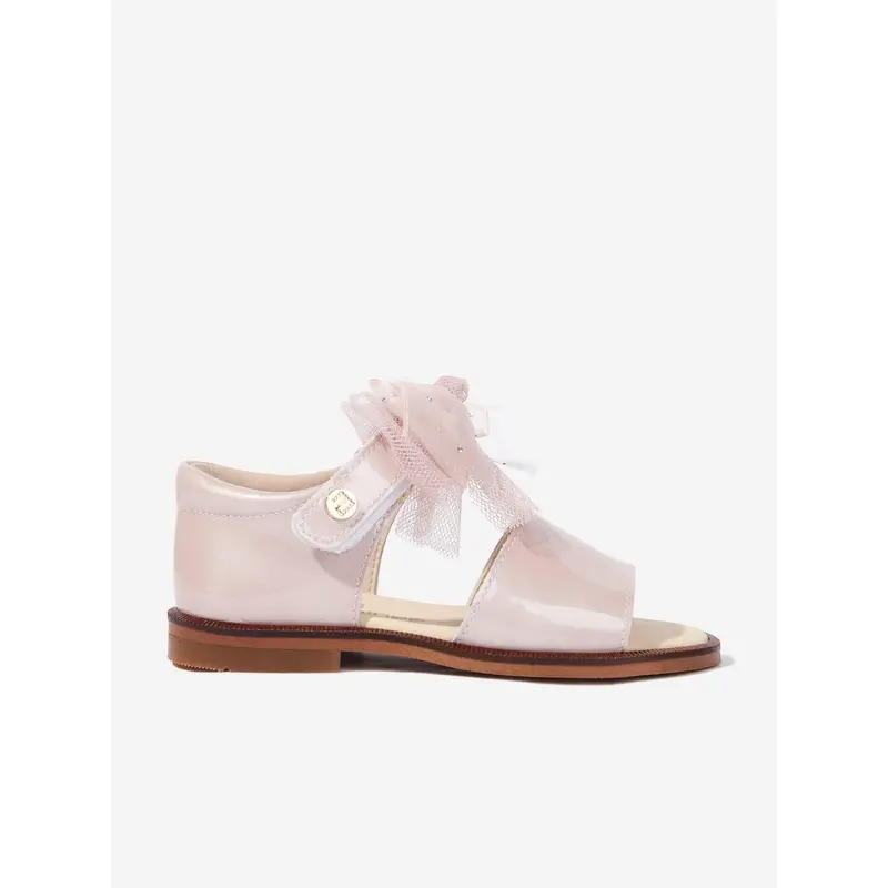 Andanines Girls Bow Sandals in Pink