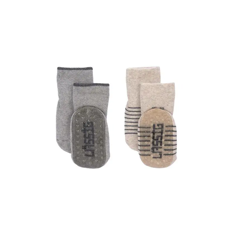 Lassig Anti-Slip Socks - Grey - 2 Pack