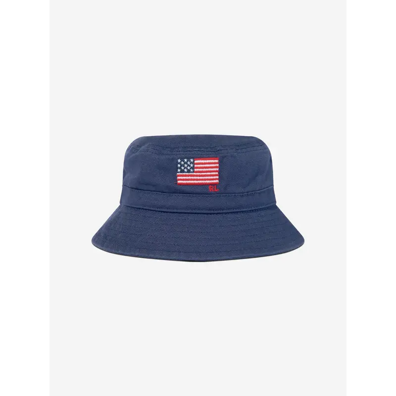 Ralph Lauren Baby Boys Chino Flag Bucket Hat in Navy