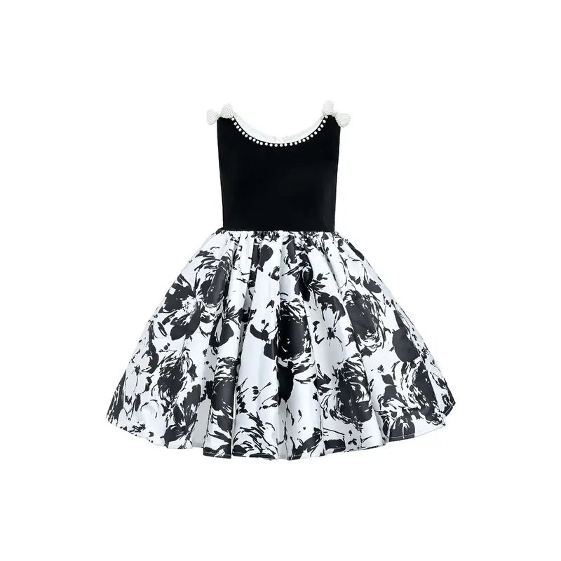 Black and White Abstract Maitland Dress