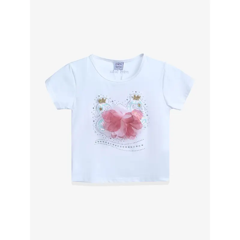 White Swan Applique T-Shirt