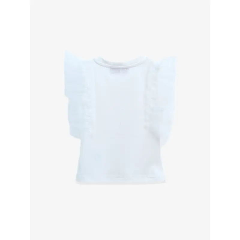 White Tulle Frill T-Shirt