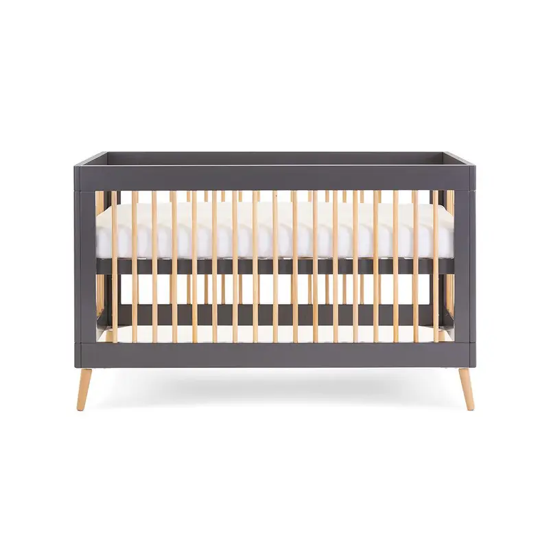 Obaby Maya Cot Bed - Slate + Natural