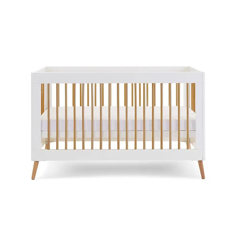 Obaby Maya Cot Bed - White + Natural