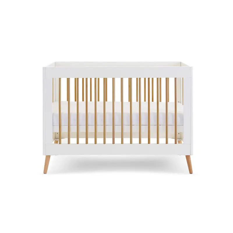 Obaby Maya Mini Cot Bed - White + Natural