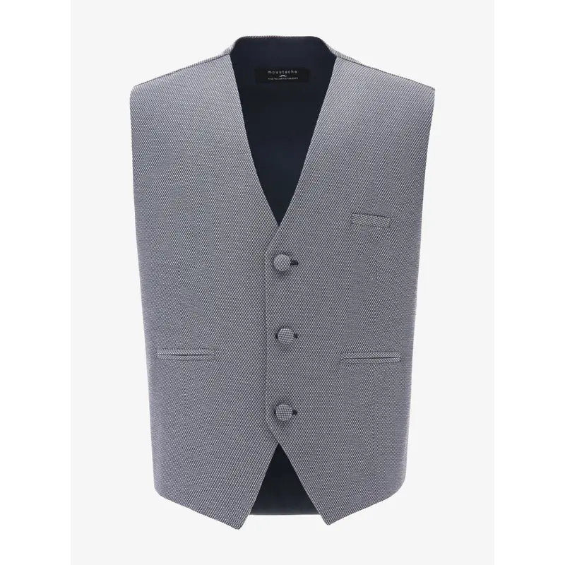 Gray Micro Print Vest & Bowtie