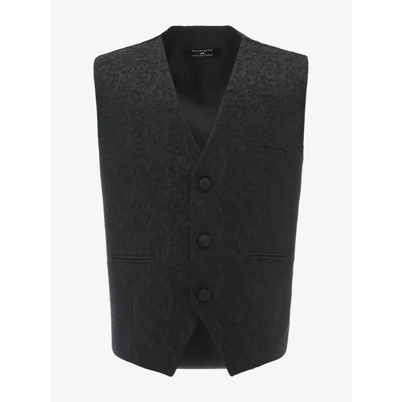 Black Paisley Print Vest and Bowtie