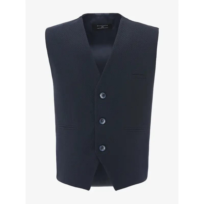 Navy Solid Vest & Bowtie