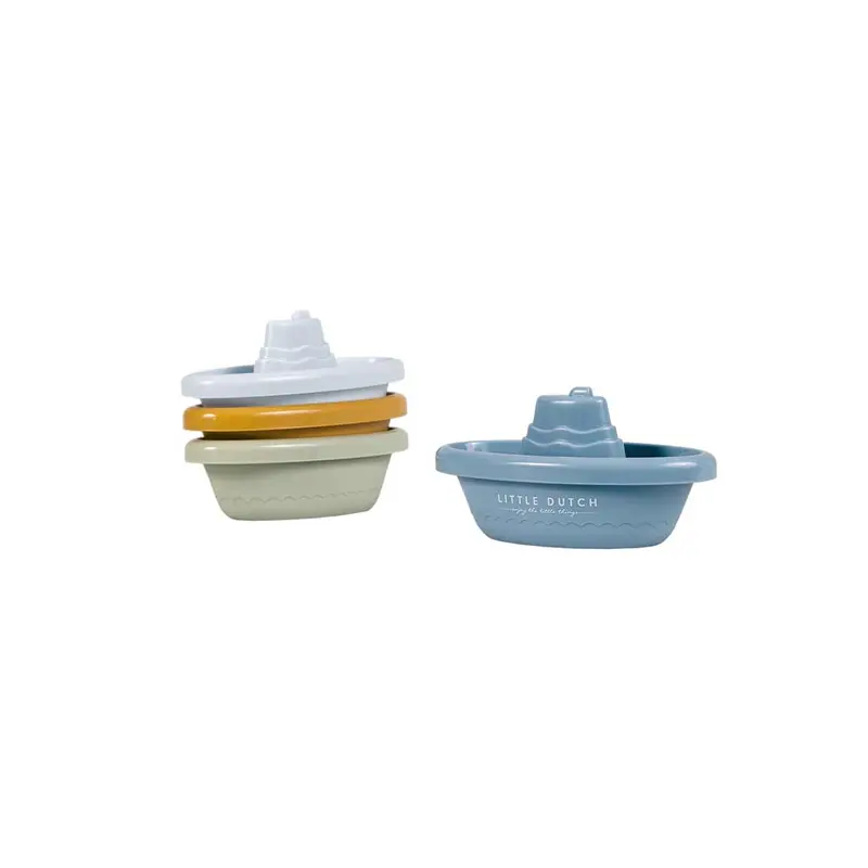 Little Dutch Stackable Bath Boats - Blue